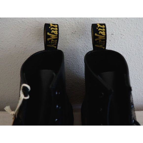 Dr. Martens Men 11 Women 12 Black 101 YS Smooth Leather Lace-Up Ankle Boots - Picture 12 of 12